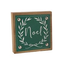 Noel Faux Leather Sign
