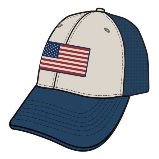 Trucker Hat Flag Bone