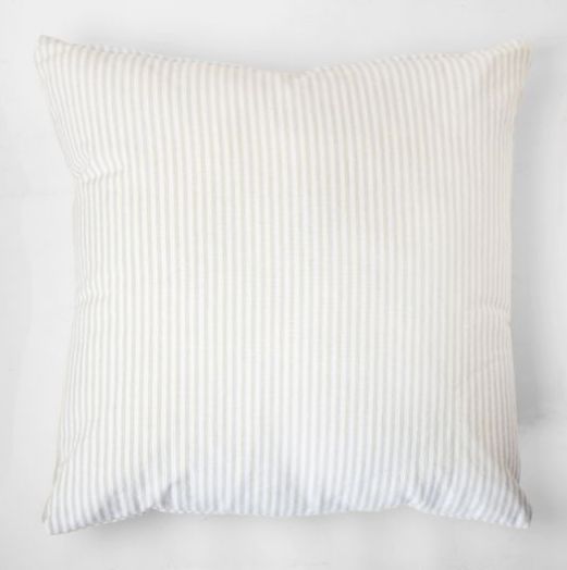 Grey / White Stripe Pillow 18” Square