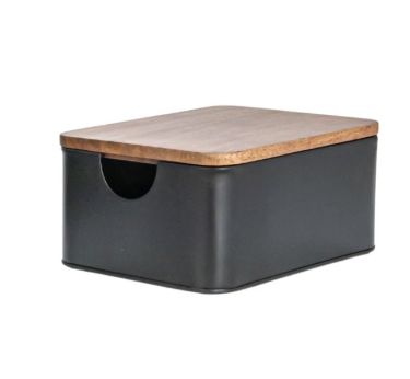 Metal Container with Mango Lid Lg 12x8x5.75