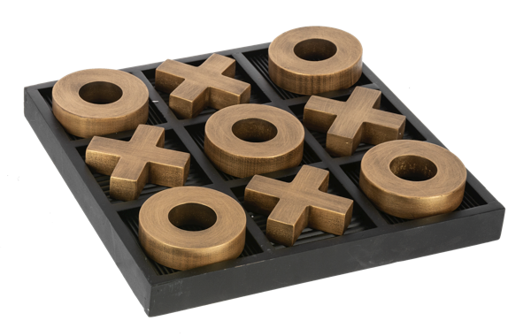 Black and Gold Tic Tac Toe Game