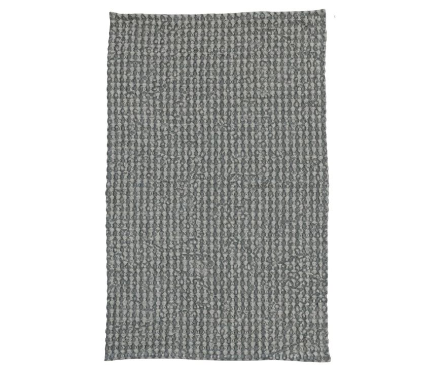 Stonewashed Waffle Tea Towel - Blue