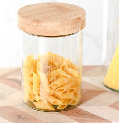 Glass Jar w/ Bamboo Lid 6.7”