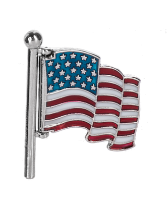 God Bless America Swivel Flag Charm