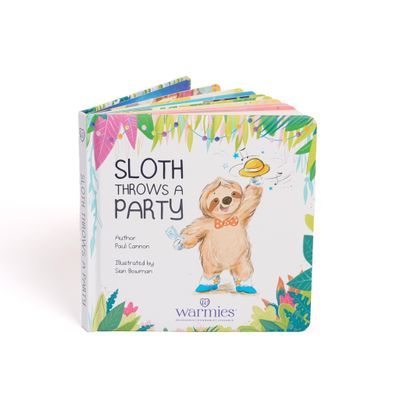 Sloth Throws A Party Warmies Book