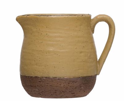 Stoneware Reactive Glaze Creamer Natural 20 oz