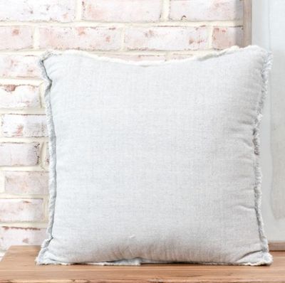Grey Cotton Pillow 20” Square