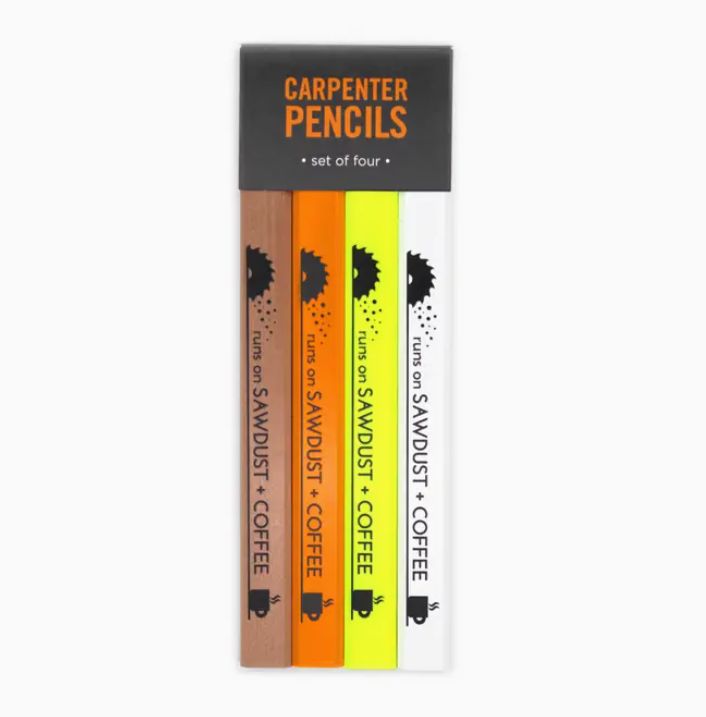 Sawdust &amp; Coffee Carpenter Pencil Set