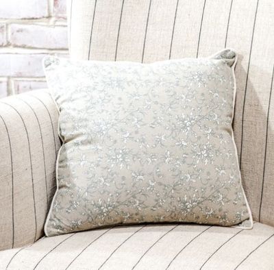 Natural Floral Pillow 16” Square