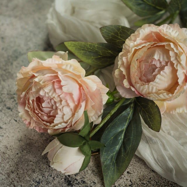Pink Peony Spray 27.5”