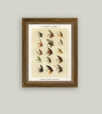 Trout Flies Sign 7x9”