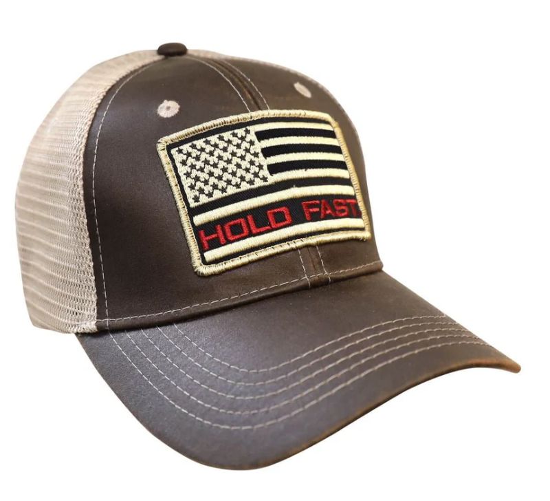 Flag Red &amp; Tan Hold Fast Cap