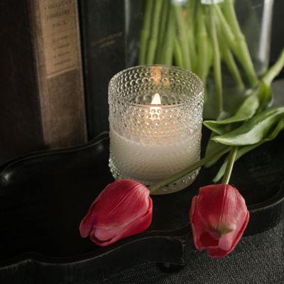 Dotted Glass 3.25” LED Candle