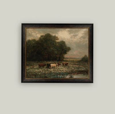 Cattle Grazing Sign Vintage Antique Style Art Sign | 18 x 14”