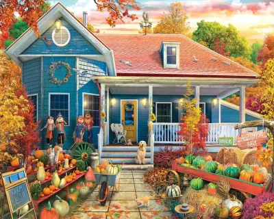 Autumn House Puzzle 1,000 pc
