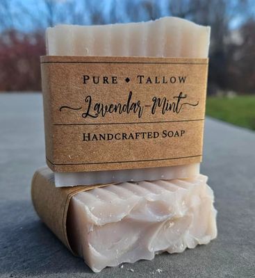 Lavender Mint Handcrafted Tallow Soap