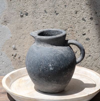 Charcoal Pitcher Vase 9”