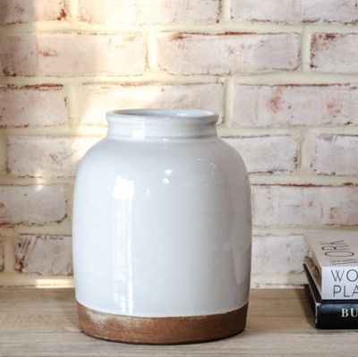 2 Tone Ceramic Vase 9.85”