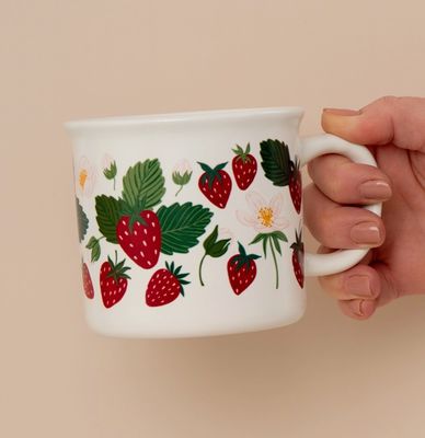 Strawberry Patch Mug 12 oz