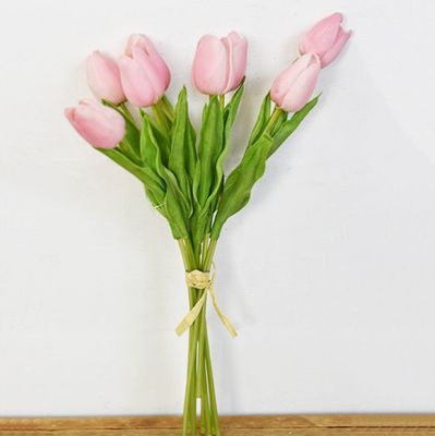 9” Pink Tulip Bunch