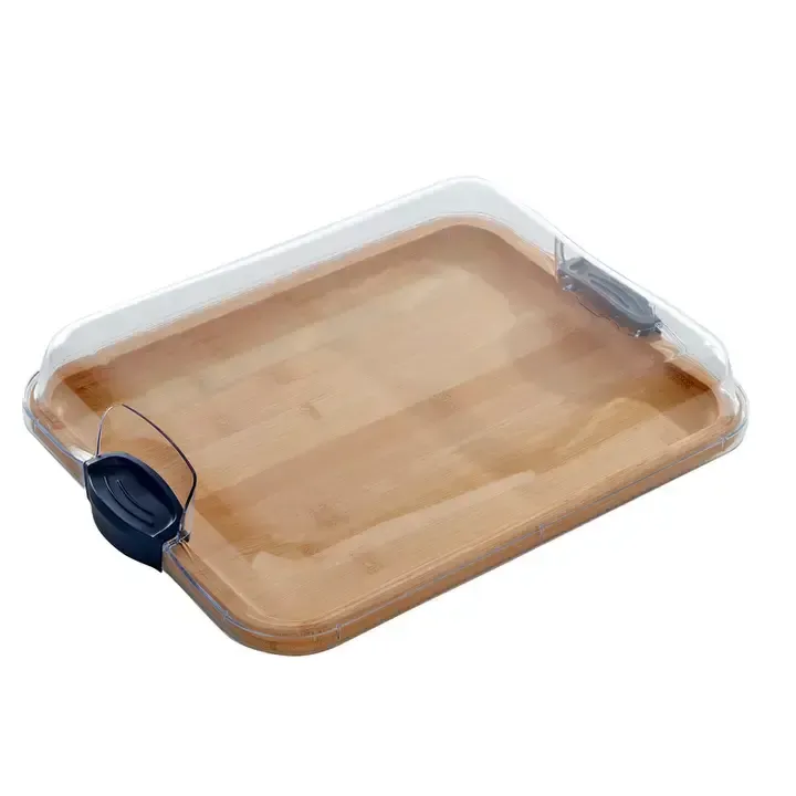 Charcuterie Build A Board with Navy Handle &amp; Lid 11x14