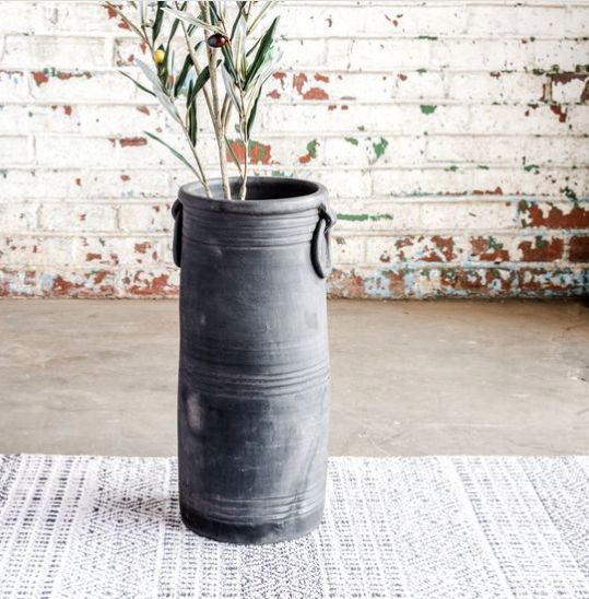 Terra Cotta Umbrella Stand 17”