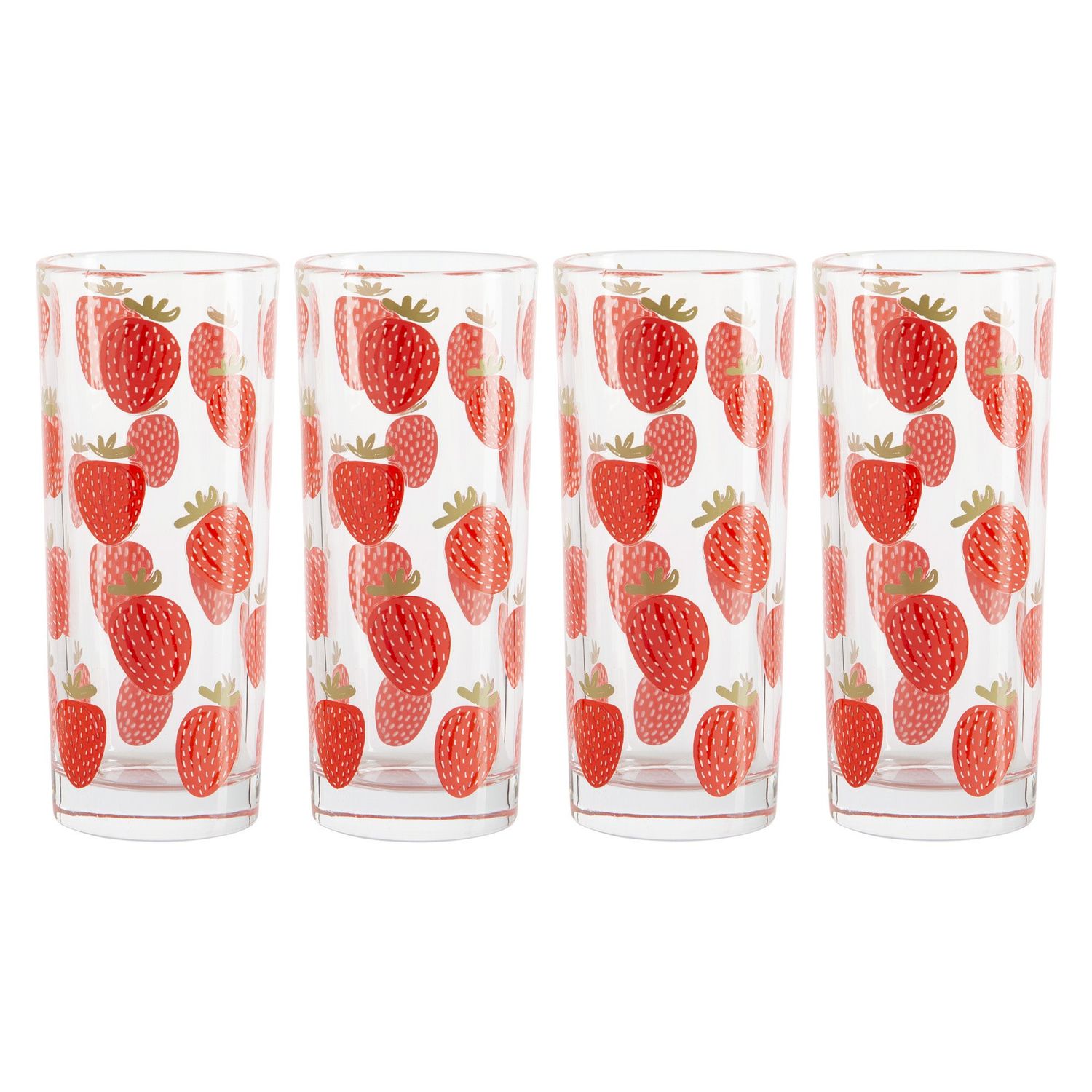 Strawberry Cocktail Glasses 10 oz - 4 pk