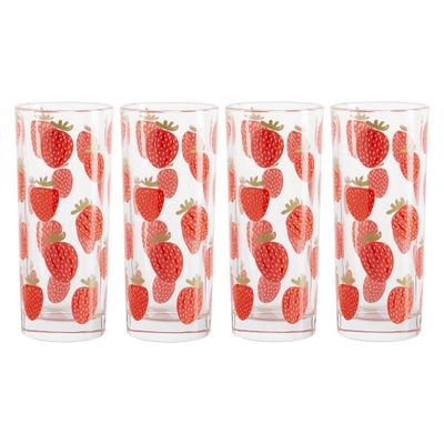 Strawberry Cocktail Glasses 10 oz - 4 pk
