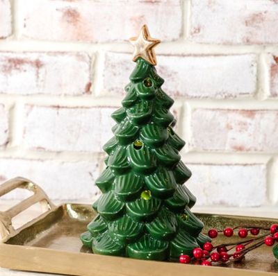 LED Green Tree W/Star 9.5”