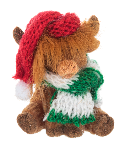 Holiday Highland Cow Charm