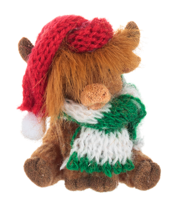 Holiday Highland Cow Charm
