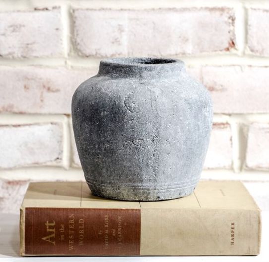 Small Charcoal Vase 6”