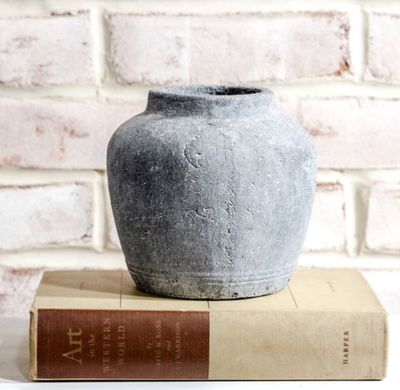Small Charcoal Vase 6”