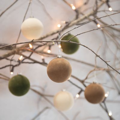 Neutral Flocked Balls Set/6 2.5”