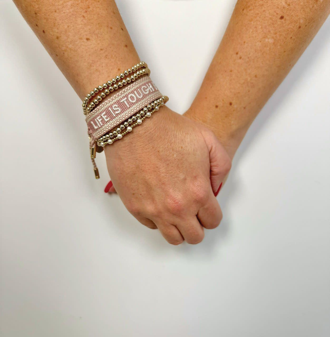 Life Is Tough Woven Bracelet