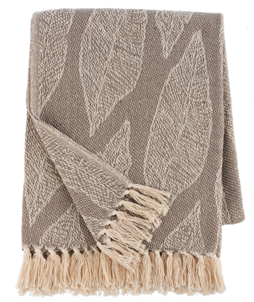 Natural Feather Woven Throw 50x60