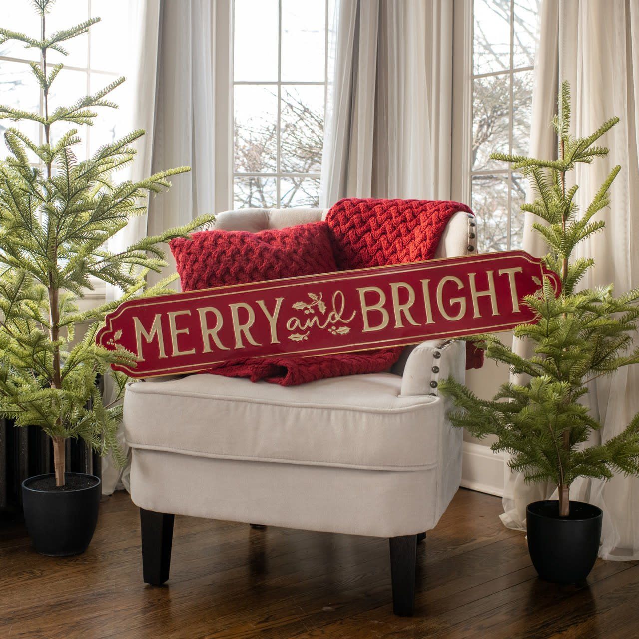 Merry &amp; Bright Plaque 42.75”