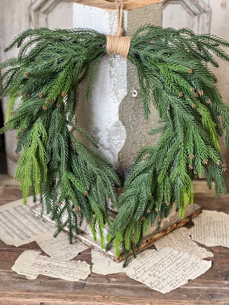 Norfolk Cascade Hanging Wreath 24”