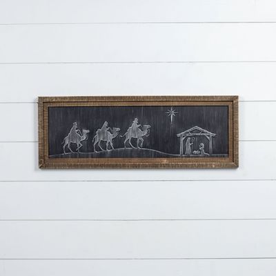 Nativity Scene Framed Print 33.75”