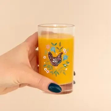 Sussex Chicken Folk Floral Mini Juice Glass