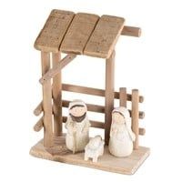 Holy Family w/Creche 9”