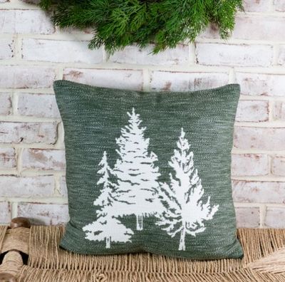Evergreen 3 Tree Pillow 18”