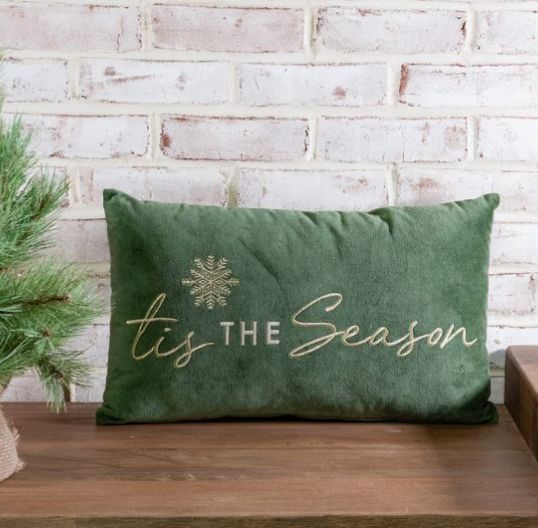 Velvet Tis The Season Pillow 12x20
