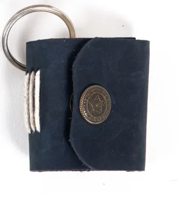 Miniature Journal Keyring Navy Blue