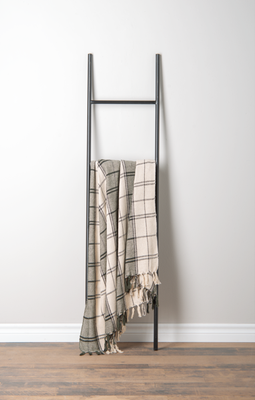 Green Plaid Woven Throw