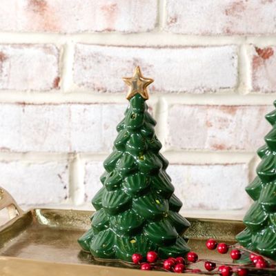 LED Green Tree W/Star 7.25”