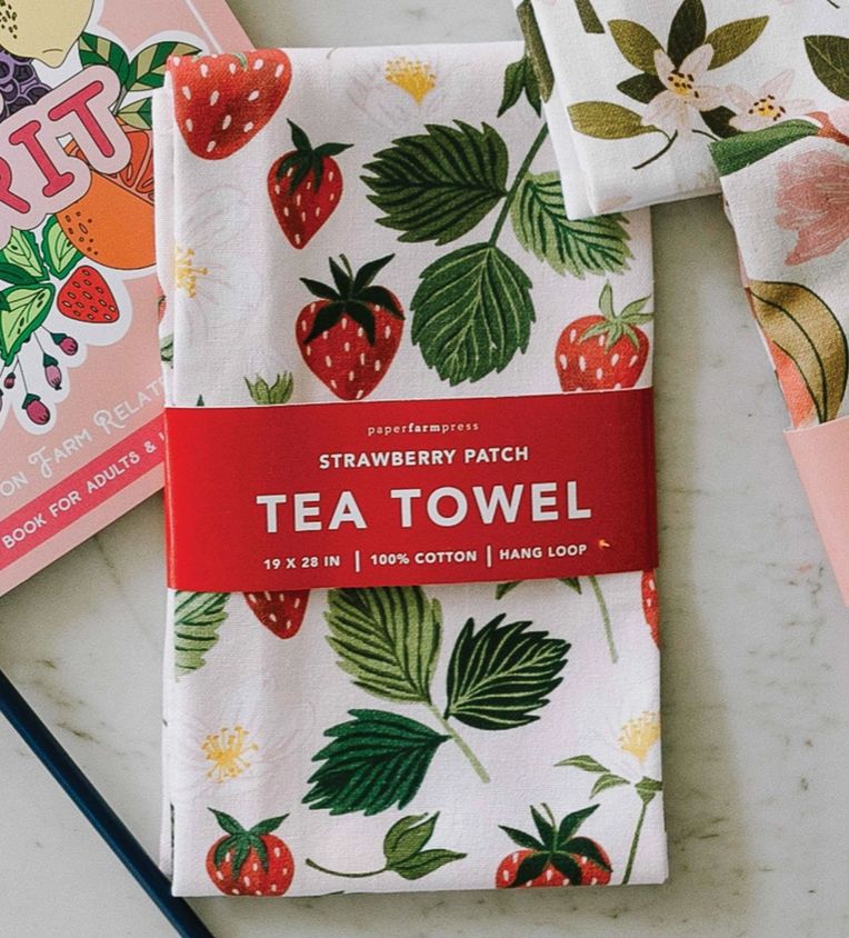 Strawberry Patch Tea Towel