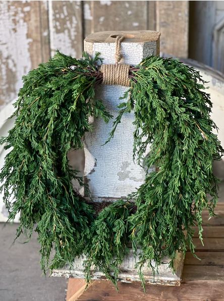 Emerald Falls Hanging Wreath 24”
