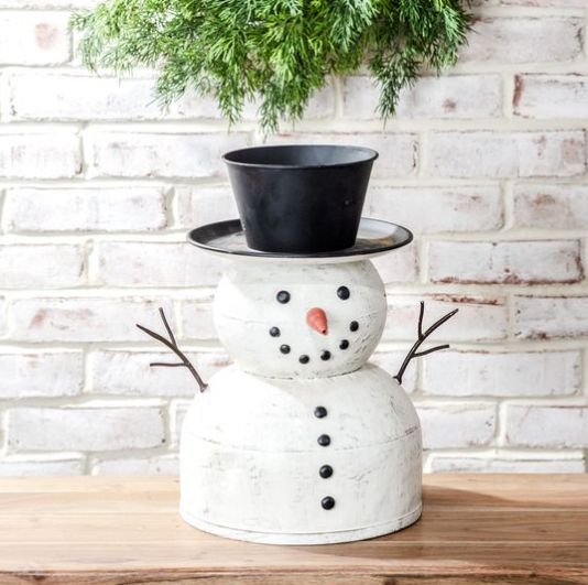 Tin Snowman 14.5”