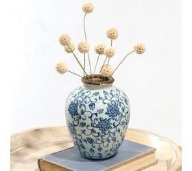 Blue Heirloom Plum Vase 6.5”